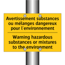 Avertissement substances ou mélanges  /.../ - Warning hazardous substances or  /.../