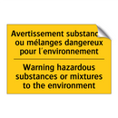 Avertissement substances ou mélanges  /.../ - Warning hazardous substances or  /.../