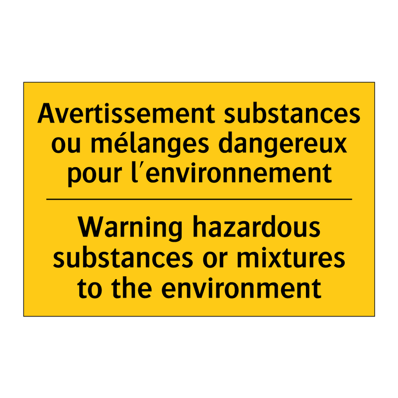 Avertissement substances ou mélanges  /.../ - Warning hazardous substances or  /.../