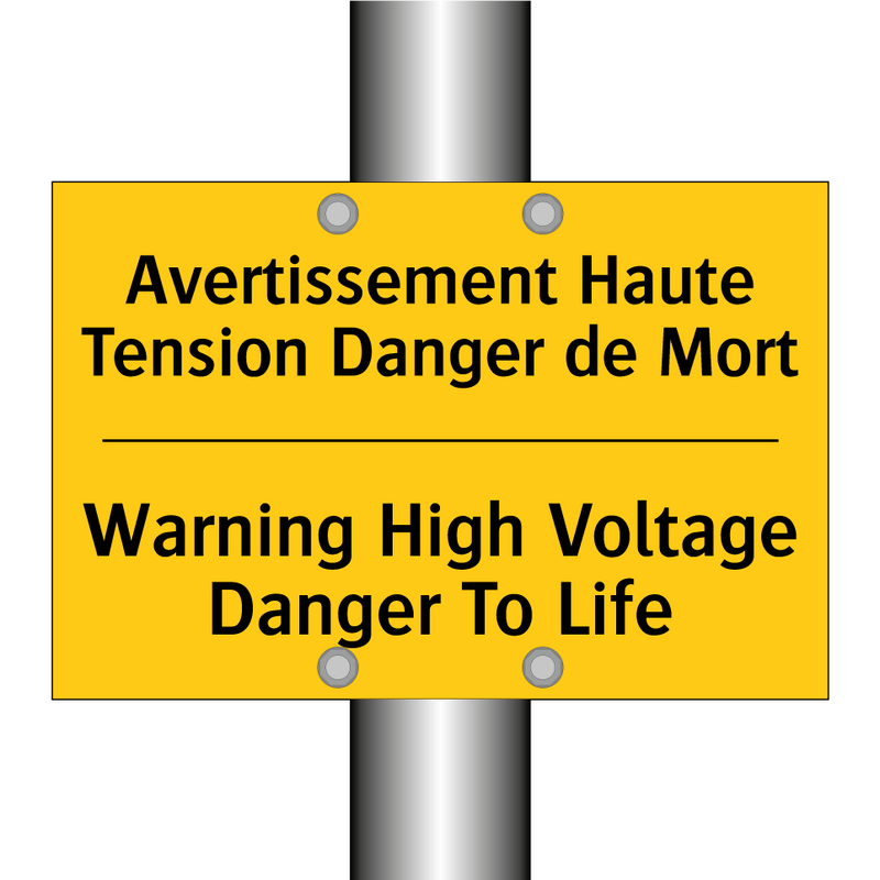 Avertissement Haute Tension Danger  /.../ - Warning High Voltage Danger To  /.../
