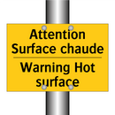 Attention Surface chaude - Warning Hot surface