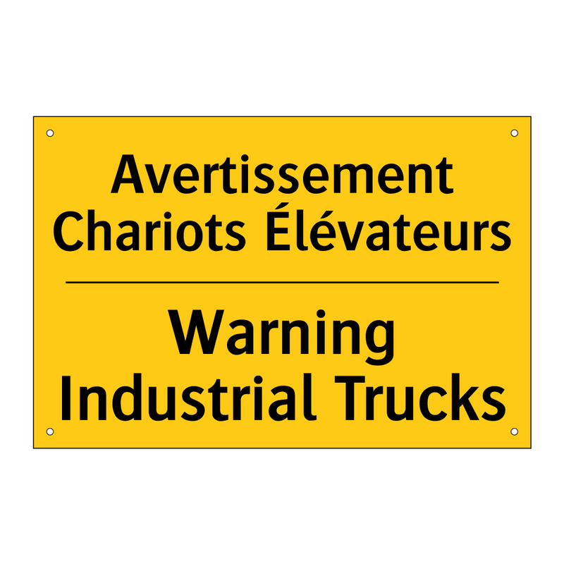 Avertissement Chariots Élévateurs /.../ - Warning Industrial Trucks