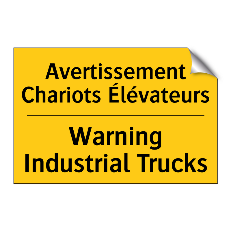 Avertissement Chariots Élévateurs /.../ - Warning Industrial Trucks