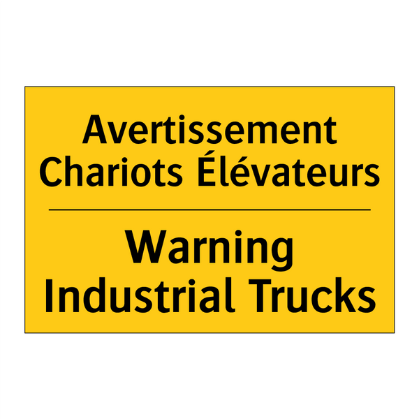 Avertissement Chariots Élévateurs /.../ - Warning Industrial Trucks