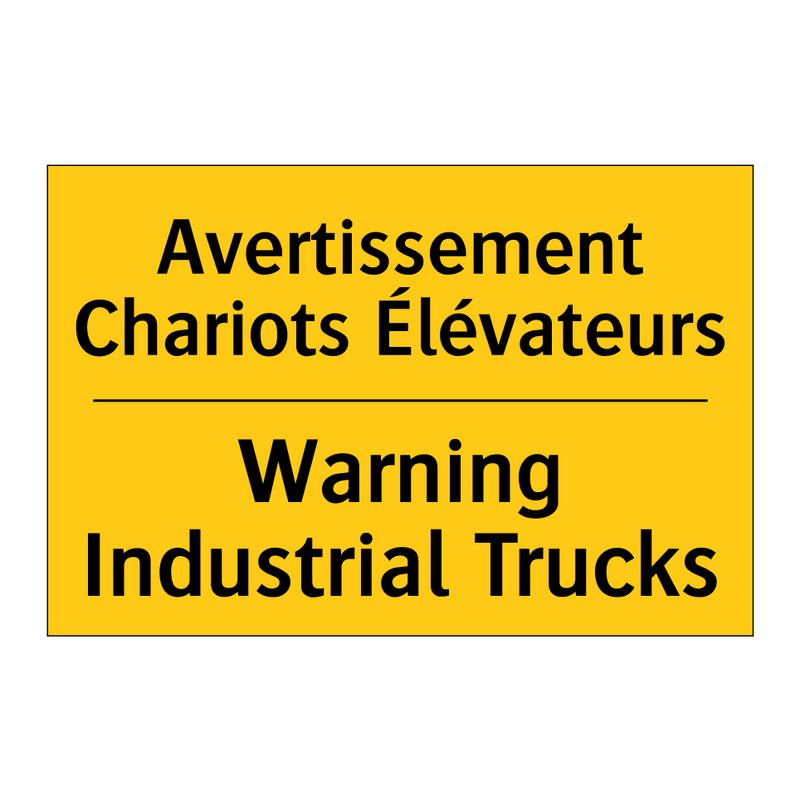 Avertissement Chariots Élévateurs /.../ - Warning Industrial Trucks