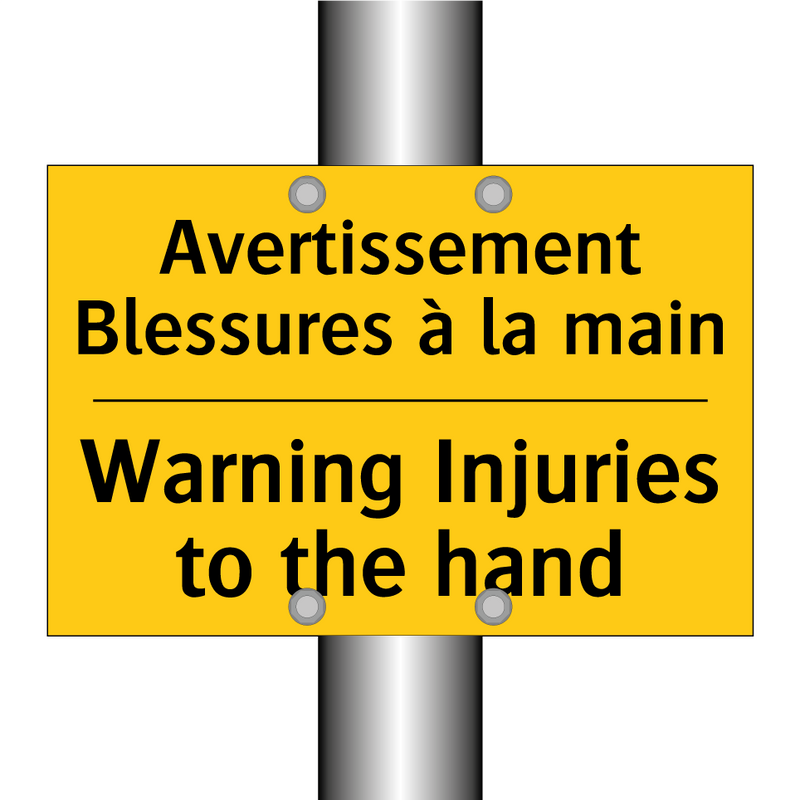 Avertissement Blessures à la main /.../ - Warning Injuries to the hand