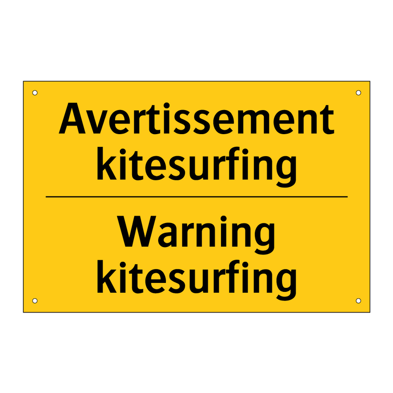 Avertissement kitesurfing - Warning kitesurfing