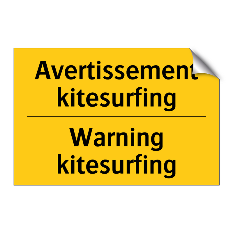 Avertissement kitesurfing - Warning kitesurfing