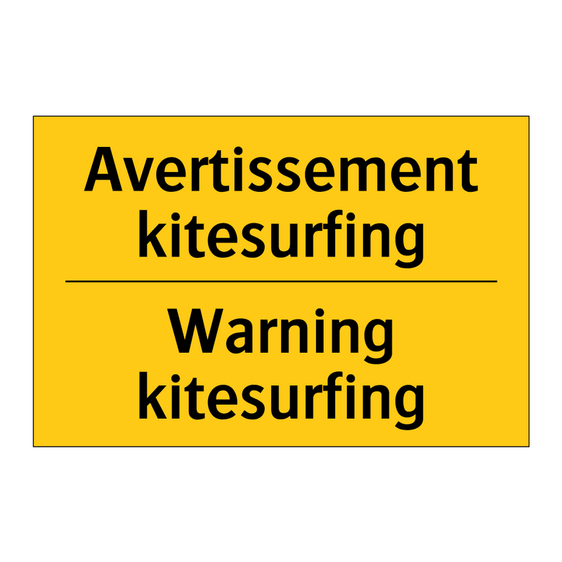 Avertissement kitesurfing - Warning kitesurfing
