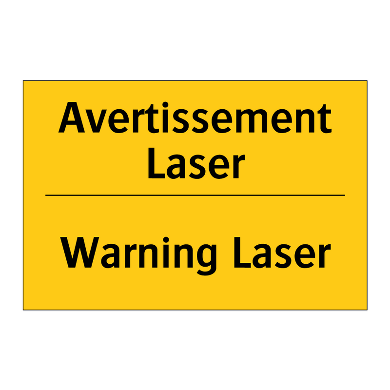 Avertissement Laser - Warning Laser