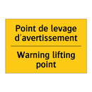Point de levage d'avertissement /.../ - Warning lifting point