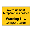 Avertissement Températures basses /.../ - Warning Low temperatures