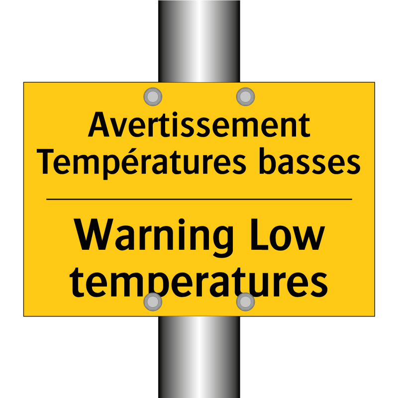 Avertissement Températures basses /.../ - Warning Low temperatures