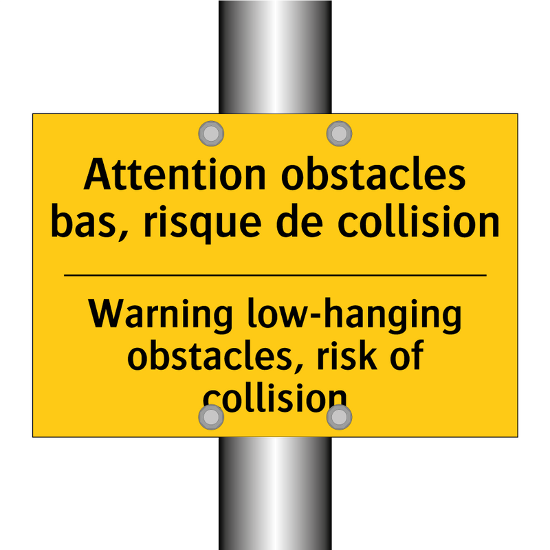 Attention obstacles bas, risque  /.../ - Warning low-hanging obstacles,  /.../