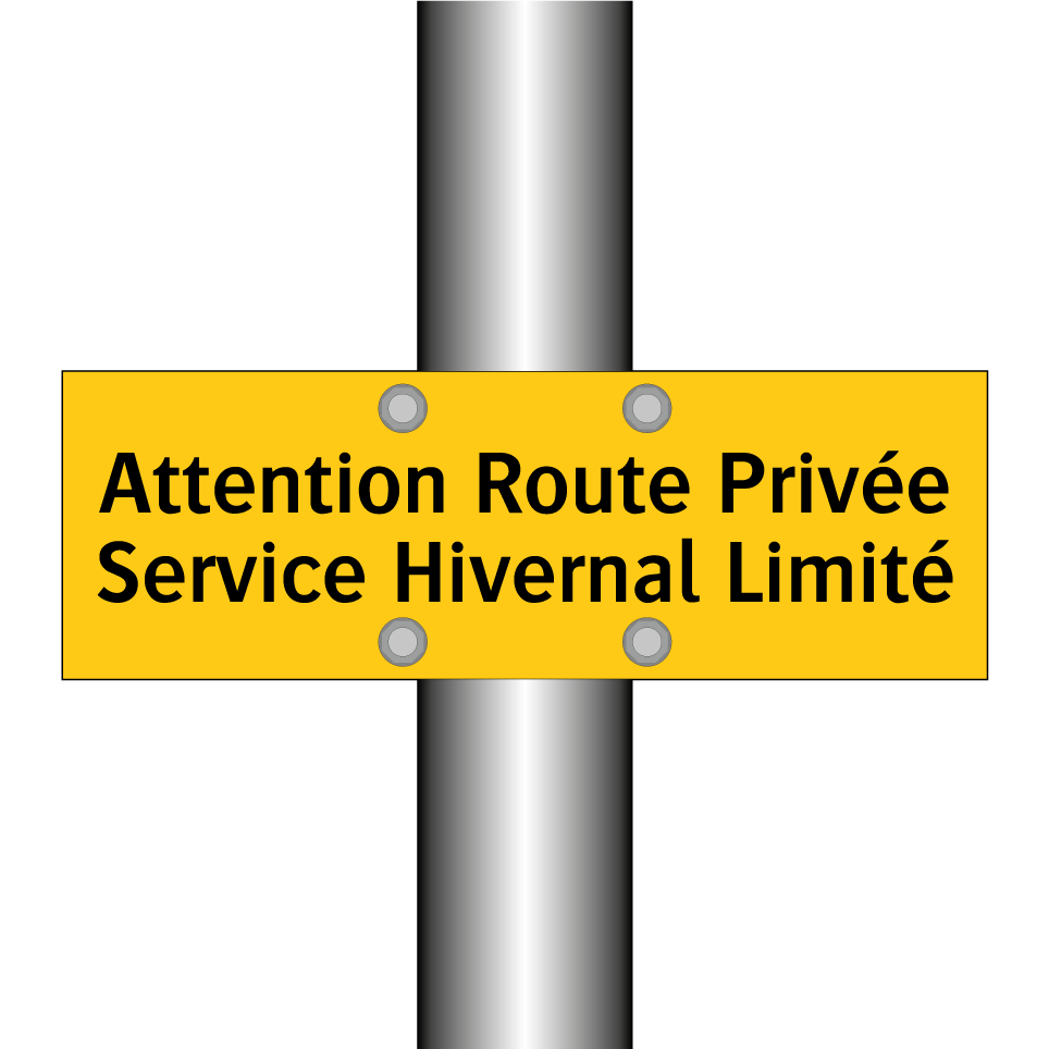 Attention Route Privée Service Hivernal Limité