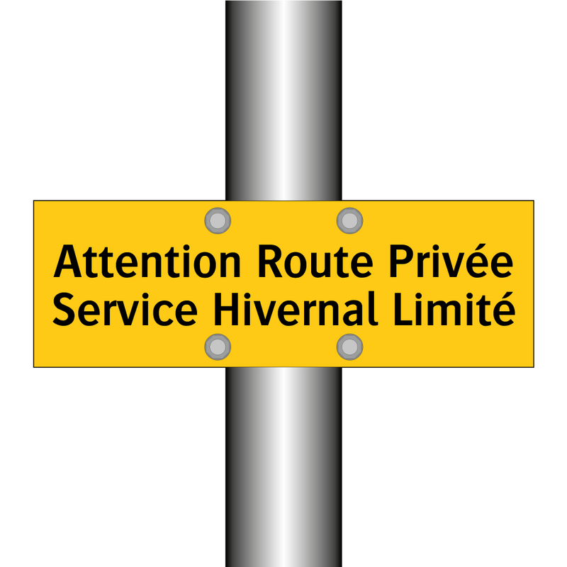 Attention Route Privée Service Hivernal Limité