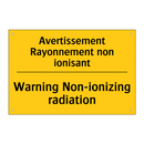 Avertissement Rayonnement non  /.../ - Warning Non-ionizing radiation