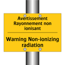 Avertissement Rayonnement non  /.../ - Warning Non-ionizing radiation