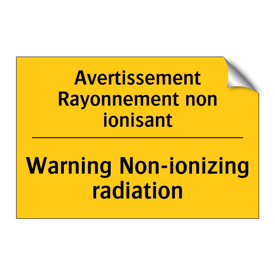 Avertissement Rayonnement non  /.../ - Warning Non-ionizing radiation