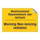 Avertissement Rayonnement non  /.../ - Warning Non-ionizing radiation