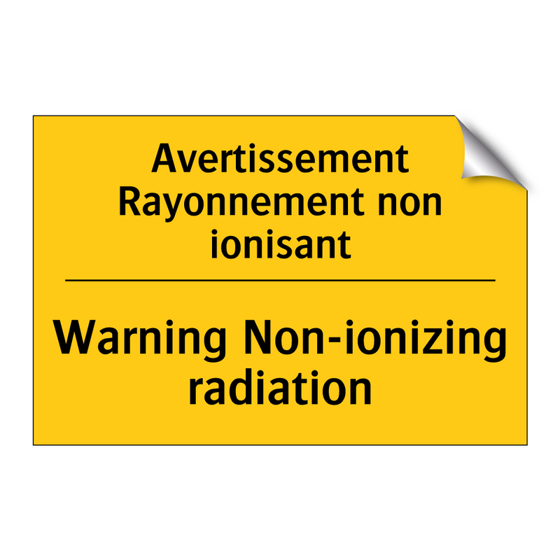Avertissement Rayonnement non  /.../ - Warning Non-ionizing radiation