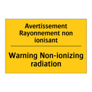 Avertissement Rayonnement non  /.../ - Warning Non-ionizing radiation