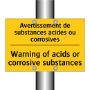 Avertissement de substances acides  /.../ - Warning of acids or corrosive  /.../