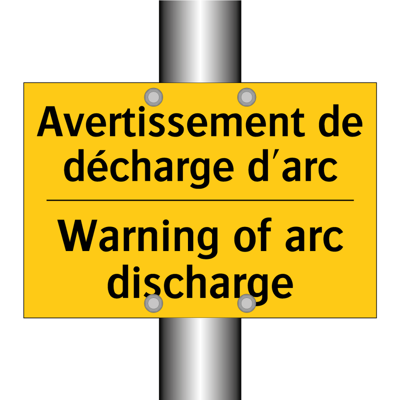Avertissement de décharge d'arc /.../ - Warning of arc discharge