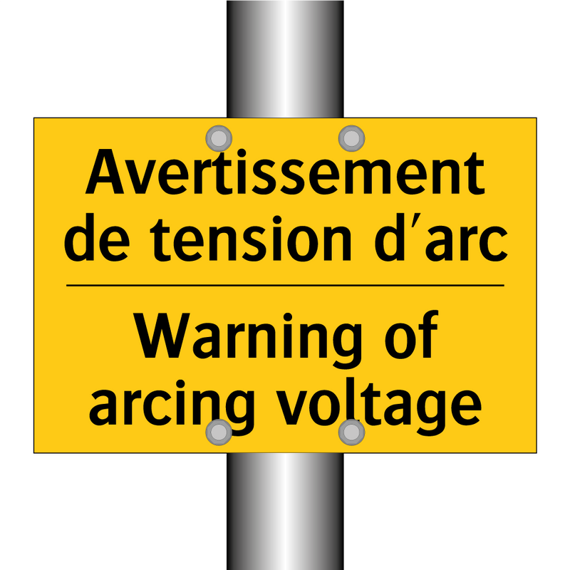 Avertissement de tension d'arc - Warning of arcing voltage