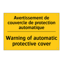 Avertissement de couvercle de  /.../ - Warning of automatic protective  /.../