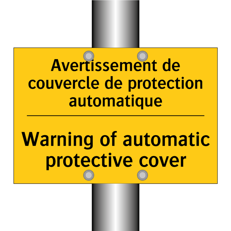 Avertissement de couvercle de  /.../ - Warning of automatic protective  /.../