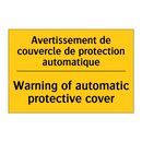 Avertissement de couvercle de  /.../ - Warning of automatic protective  /.../