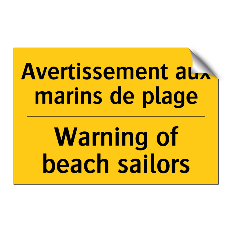 Avertissement aux marins de plage /.../ - Warning of beach sailors