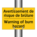 Avertissement de risque de brûlure /.../ - Warning of burn hazard