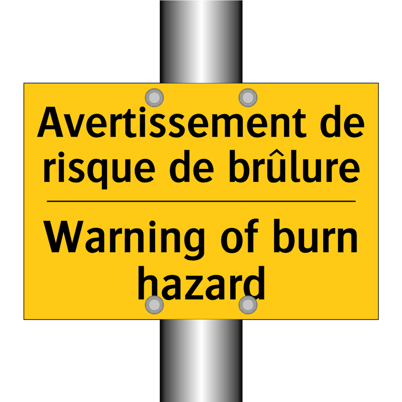 Avertissement de risque de brûlure /.../ - Warning of burn hazard