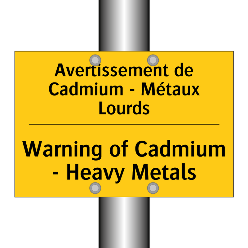 Avertissement de Cadmium - Métaux  /.../ - Warning of Cadmium - Heavy Metals /.../