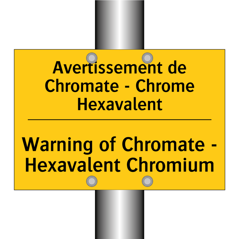 Avertissement de Chromate - Chrome  /.../ - Warning of Chromate - Hexavalent  /.../