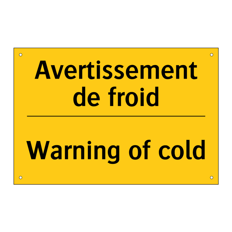 Avertissement de froid - Warning of cold
