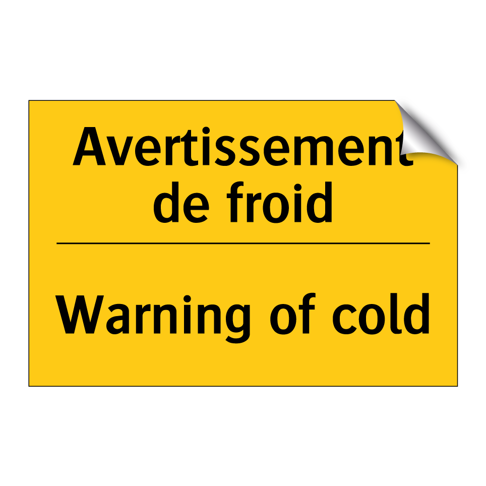 Avertissement de froid - Warning of cold