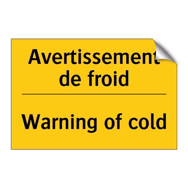 Avertissement de froid - Warning of cold