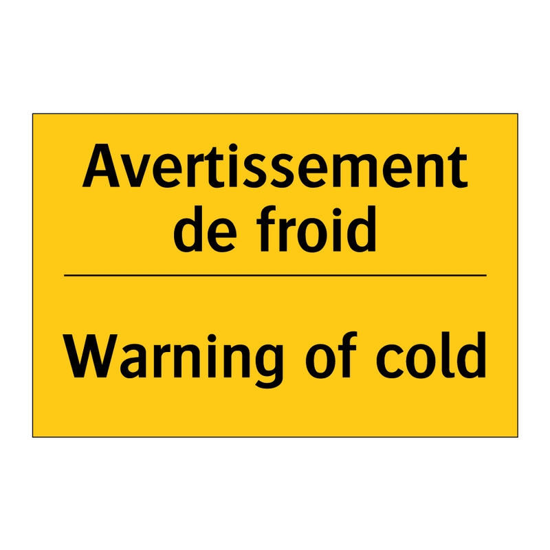 Avertissement de froid - Warning of cold