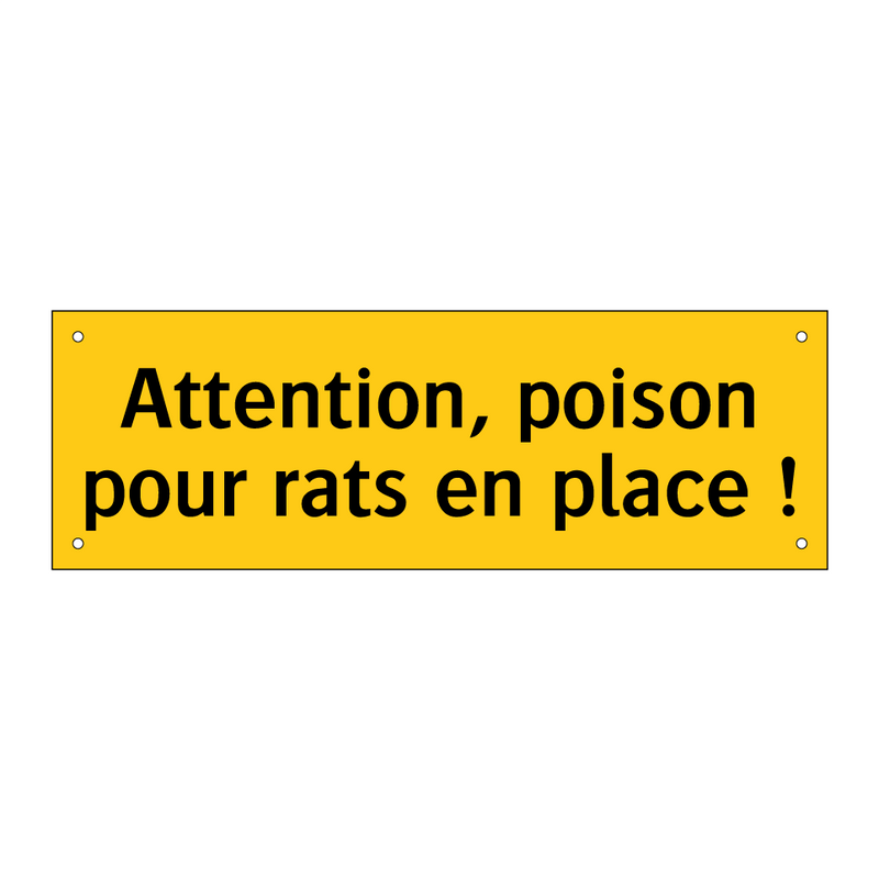 Attention, poison pour rats en place !