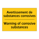 Avertissement de substances corrosives /.../ - Warning of corrosive substances /.../