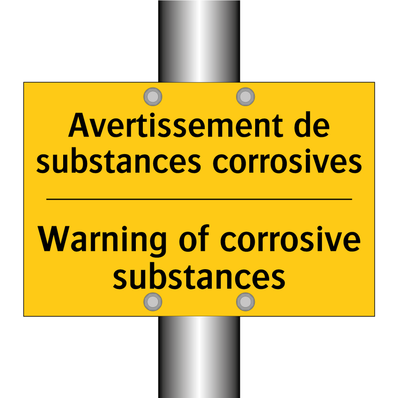Avertissement de substances corrosives /.../ - Warning of corrosive substances /.../