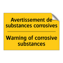 Avertissement de substances corrosives /.../ - Warning of corrosive substances /.../