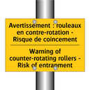 Avertissement : rouleaux en contre-rotation  /.../ - Warning of counter-rotating rollers  /.../