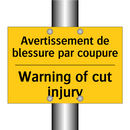 Avertissement de blessure par  /.../ - Warning of cut injury