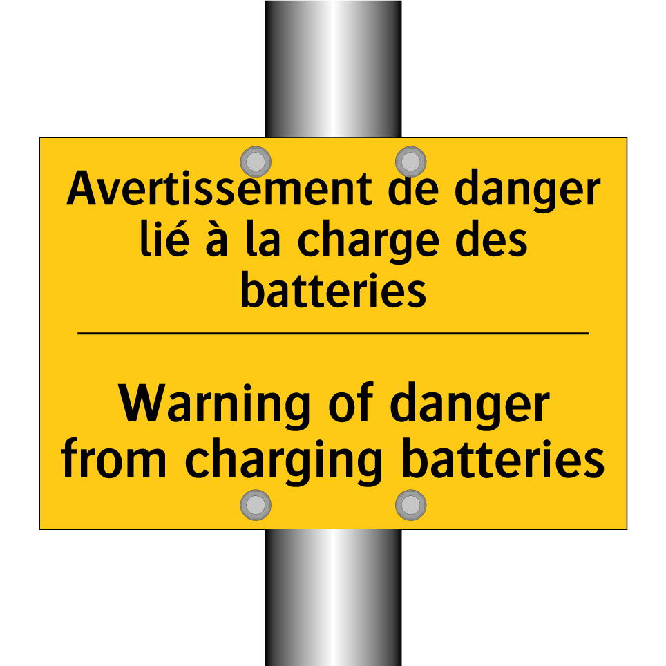 Avertissement de danger lié à  /.../ - Warning of danger from charging  /.../