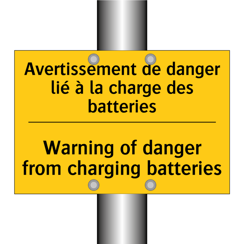 Avertissement de danger lié à  /.../ - Warning of danger from charging  /.../