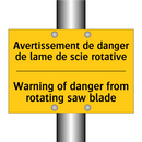 Avertissement de danger de lame  /.../ - Warning of danger from rotating  /.../